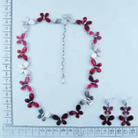 Butterfly enamel necklace and earrings set (colours are available) 86258