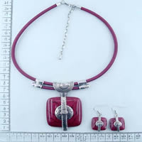 Fashion resin necklace and earrings 86204