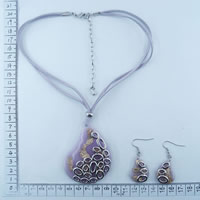 Necklace set in purple 86134
