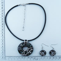 Alloy necklace in black 86162