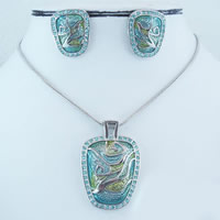 Fashion necklace in blue enamel 6233