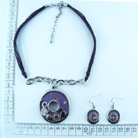 Purple necklace set 6224