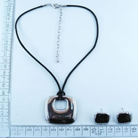 Simple shiny silver plating alloy necklace 6119