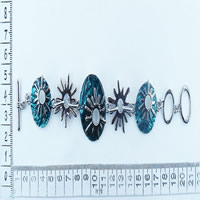 Alloy bracelet with blue enamel 8117