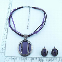 Alloy necklace and earrings set 9197