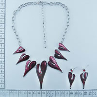 Enamel necklaces in red 9193