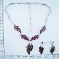 Fashion leaves necklaces in red 8165