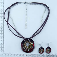 Necklaces with red enamel 9165