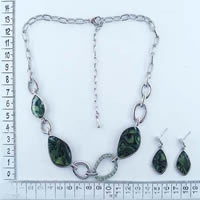 Alloy necklace and earrings set 89196