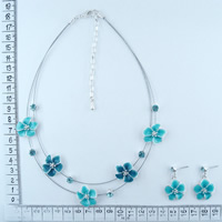 Flower necklace in blue 89207