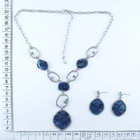 Alloy shell necklace in blue 89214