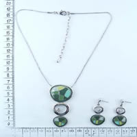 Alloy necklace and earrings set