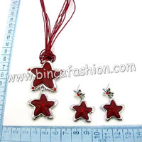 Star necklace and earrings set