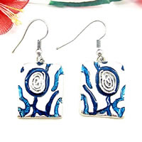 Enamel earrings