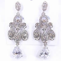 Shining White Rhinestone Earrings