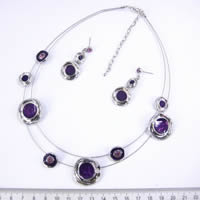 Charm Purple Double Jewellery Set