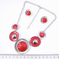 Circle Design Jewellery Set with Enamel