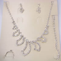 Charm Wedding Rhinestone Bridal Jewellery Set